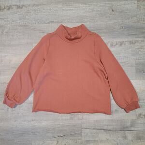 Madewell Better Terry Fleece Mock Turtleneck Sweatshirt Organic Cotton XL Top